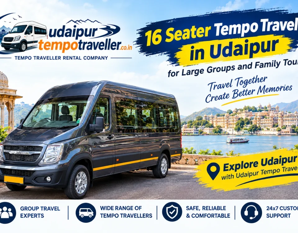 16 Seater Tempo Traveller in Udaipur