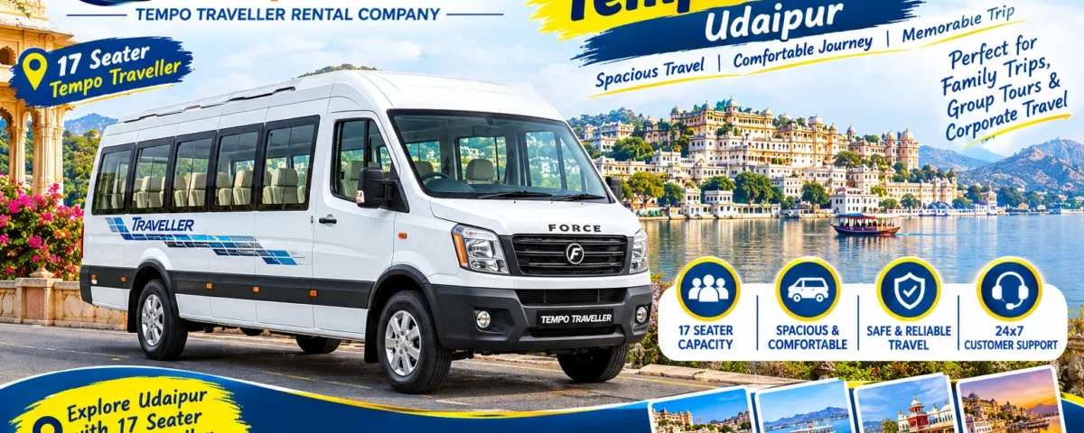 17 Seater Tempo Traveller Udaipur