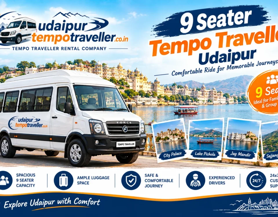 9 Seater Tempo Traveller Udaipur